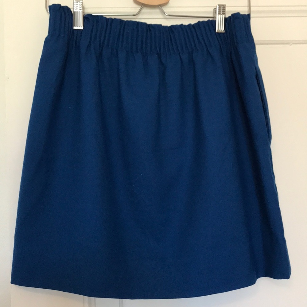 J. Crew sinched/high wasted navy blue skirt